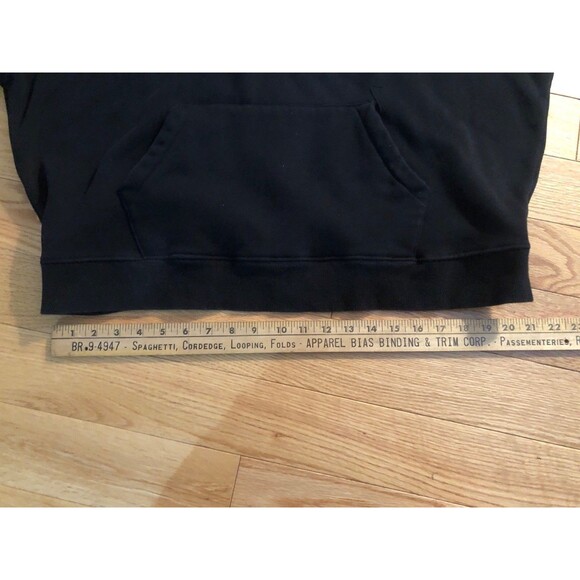 Premium NovaMen Solid Black Hoodie Large Super Soft Heavy Pullover - Picture 7 of 9